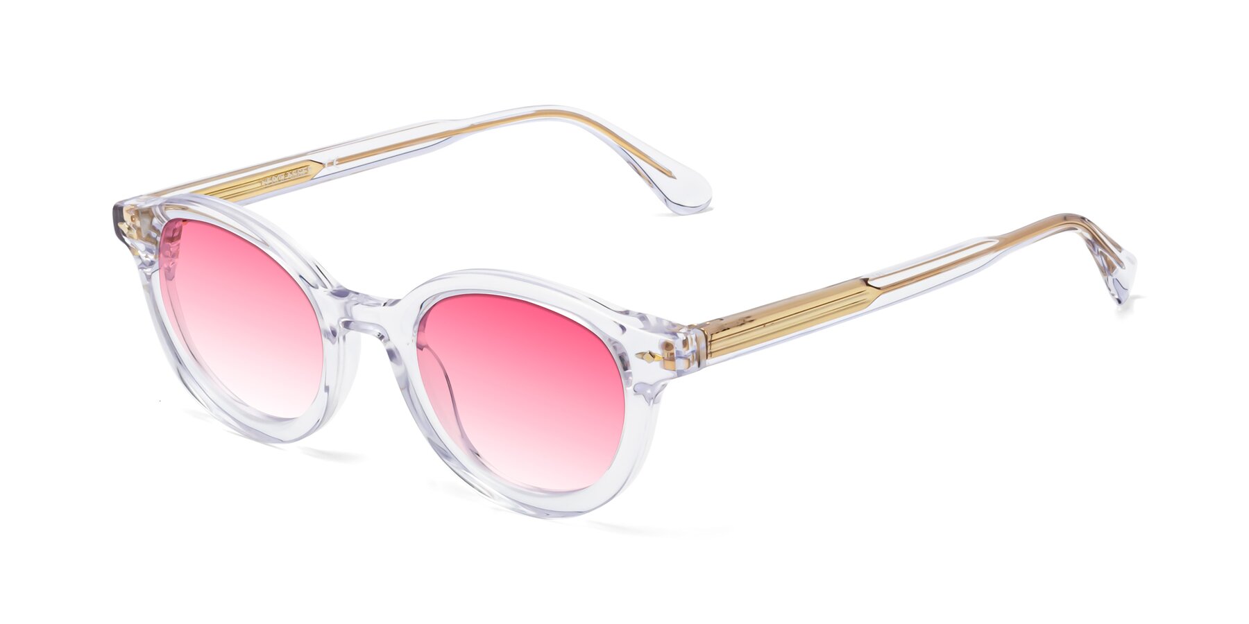 Angle of 1472 in Clear with Pink Gradient Lenses