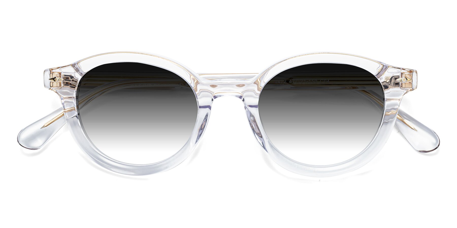 Folded Front of 1472 in Clear with Gray Gradient Lenses