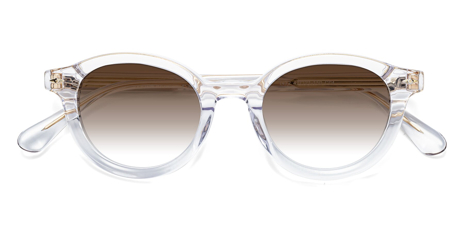 Folded Front of 1472 in Clear with Brown Gradient Lenses