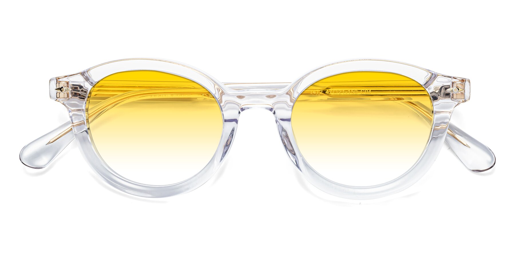 Folded Front of 1472 in Clear with Yellow Gradient Lenses