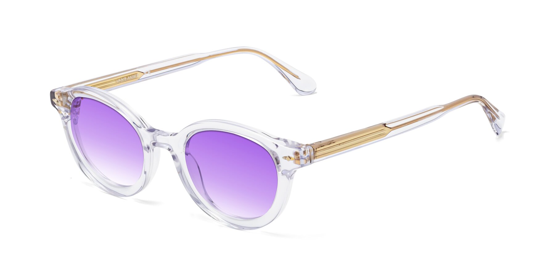 Angle of 1472 in Clear with Purple Gradient Lenses