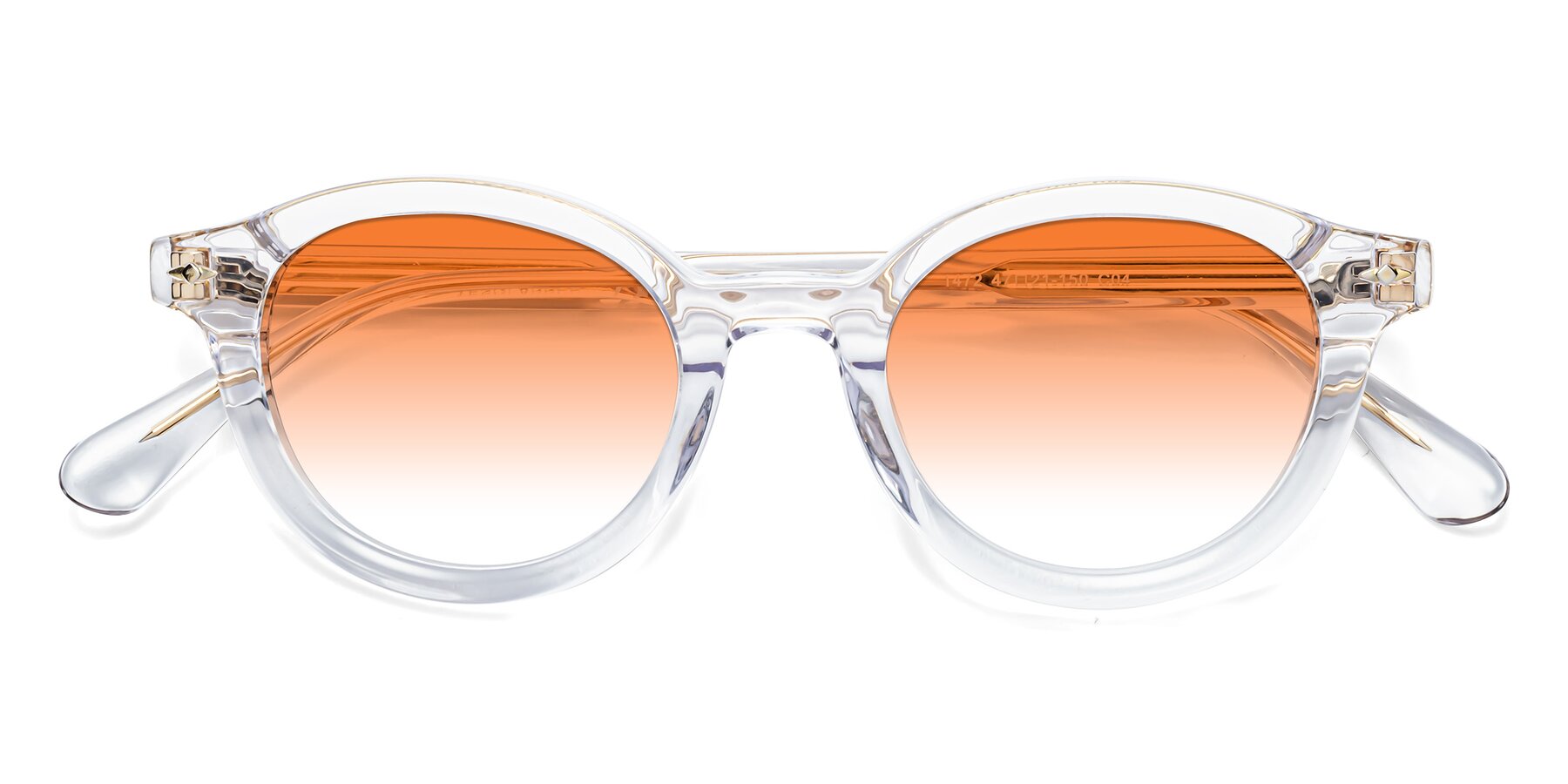 Folded Front of 1472 in Clear with Orange Gradient Lenses