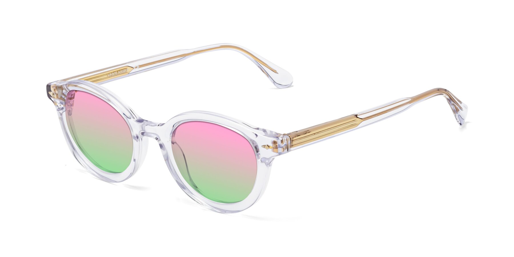 Angle of 1472 in Clear with Pink / Green Gradient Lenses