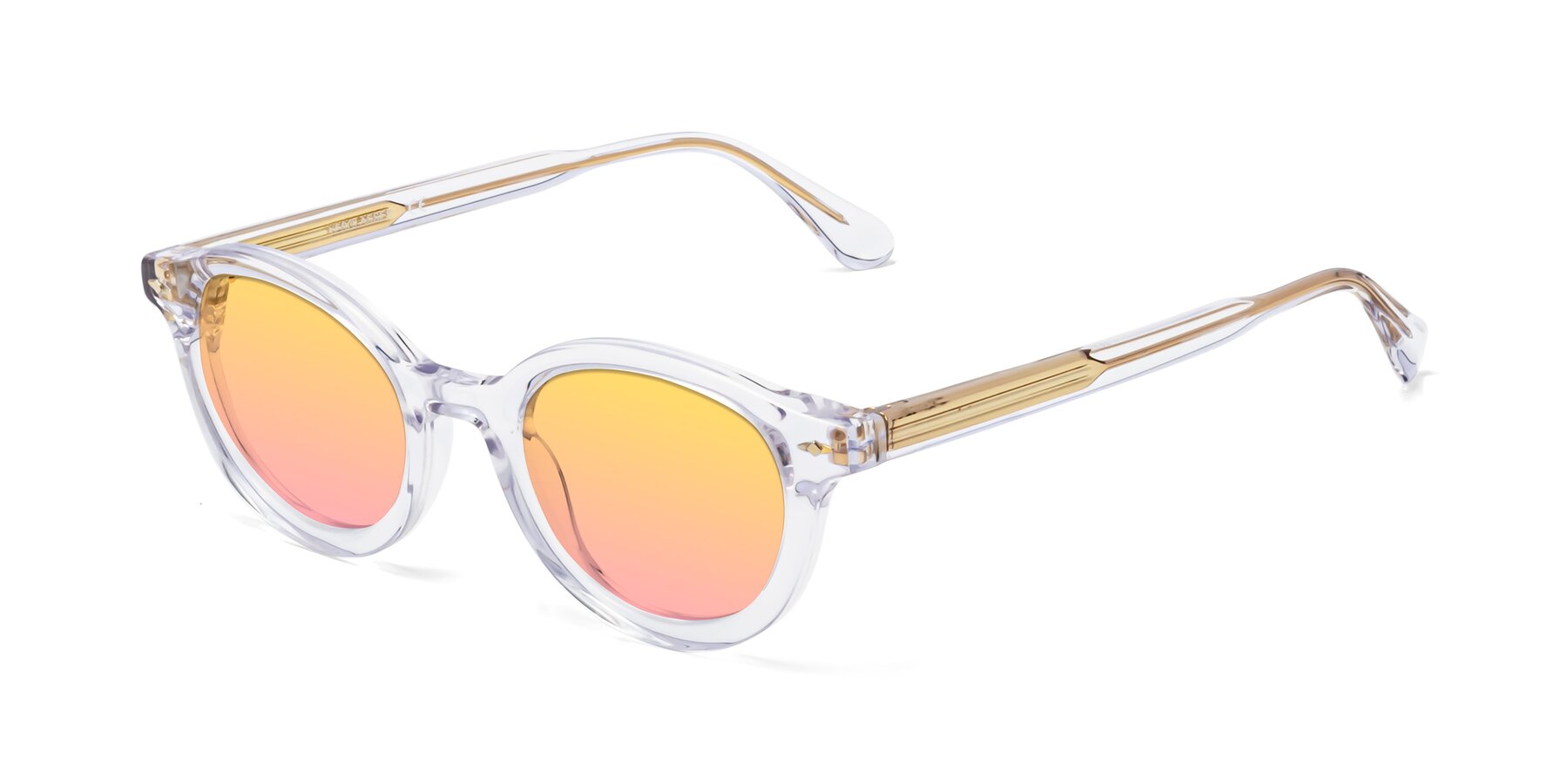 Angle of 1472 in Clear with Yellow / Pink Gradient Lenses