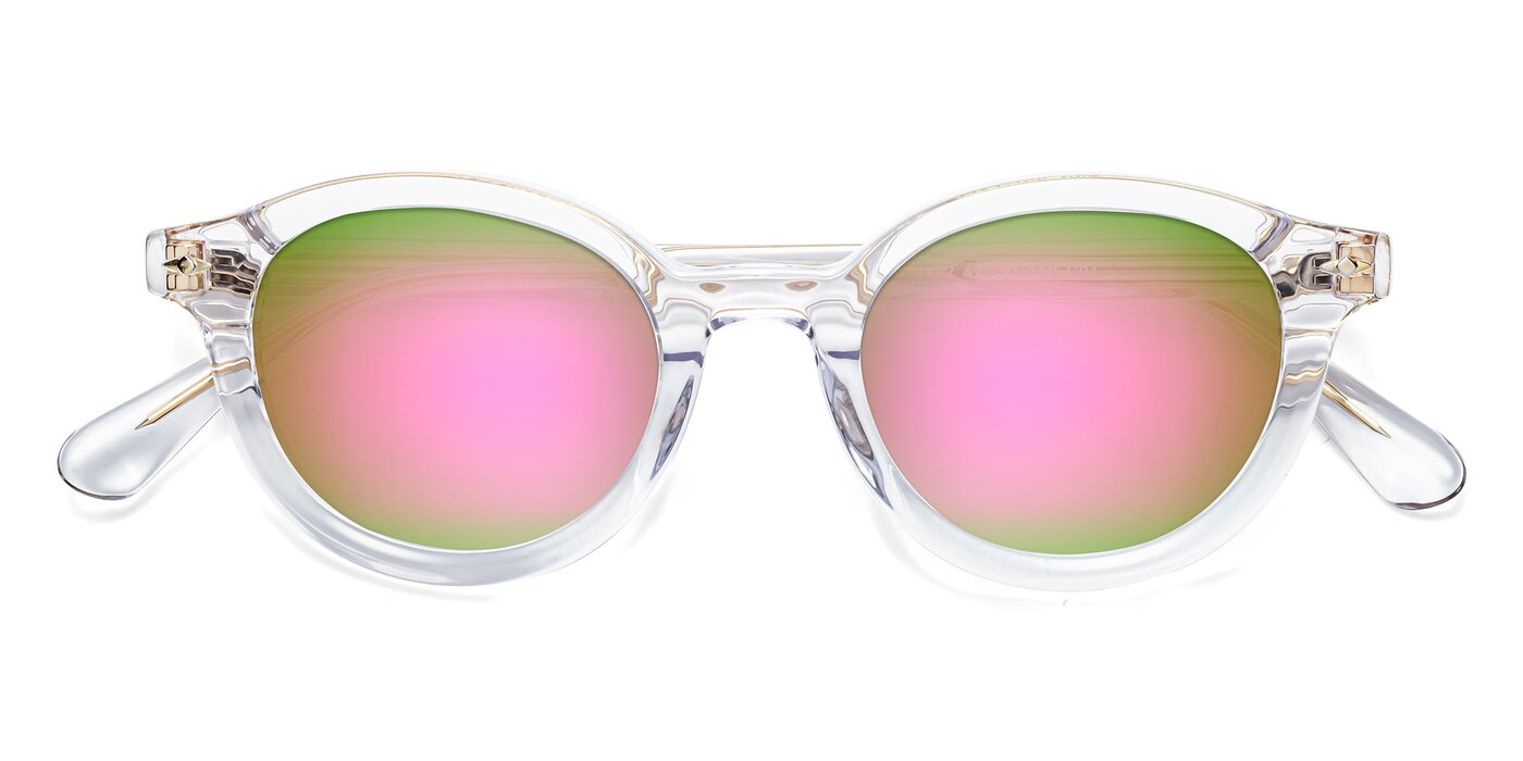 1472 - Clear Flash Mirrored Sunglasses