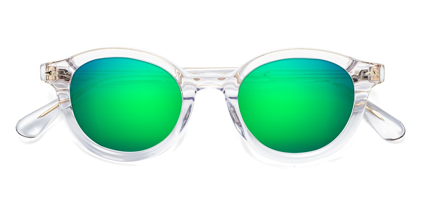 1472 - Clear Flash Mirrored Sunglasses
