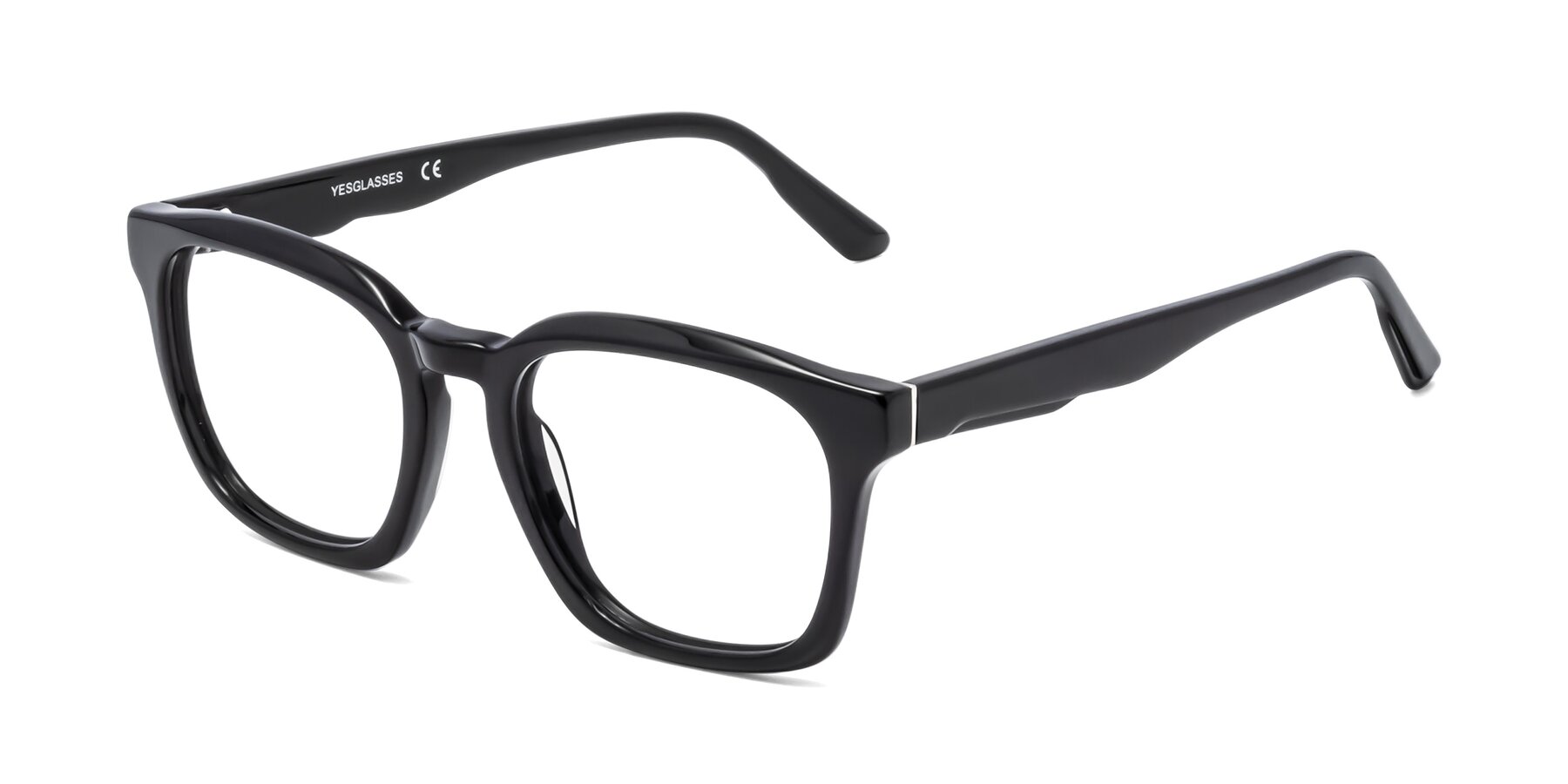 Angle of 1474 in Black with Clear Blue Light Blocking Lenses