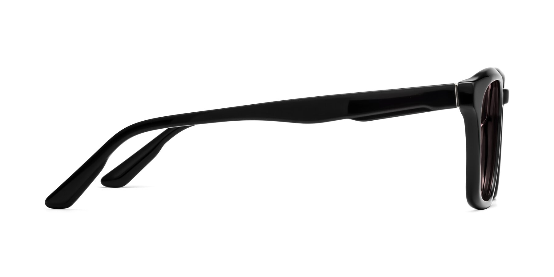 Side of 1474 in Black with Light Garnet Tinted Lenses