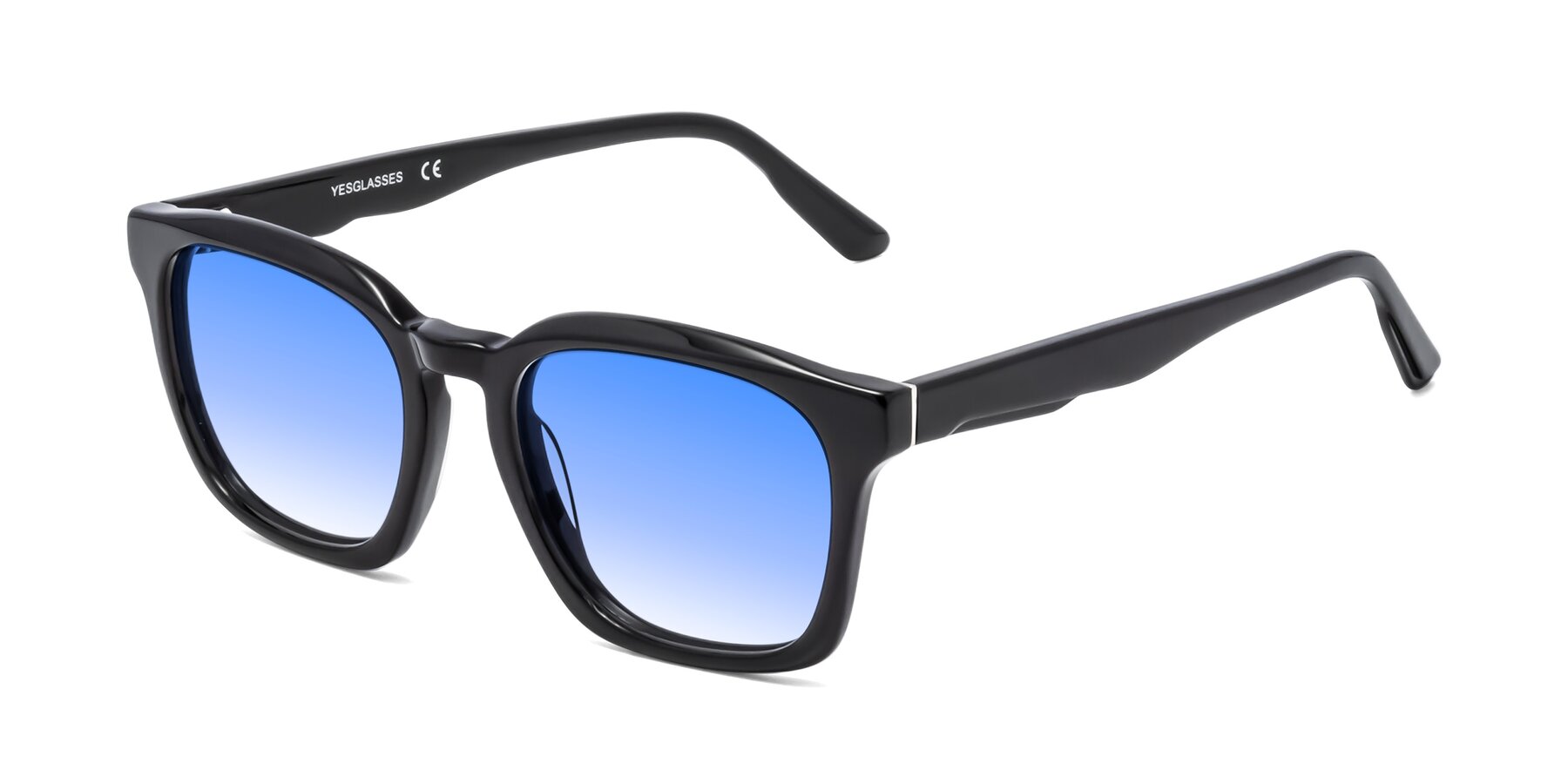 Angle of 1474 in Black with Blue Gradient Lenses
