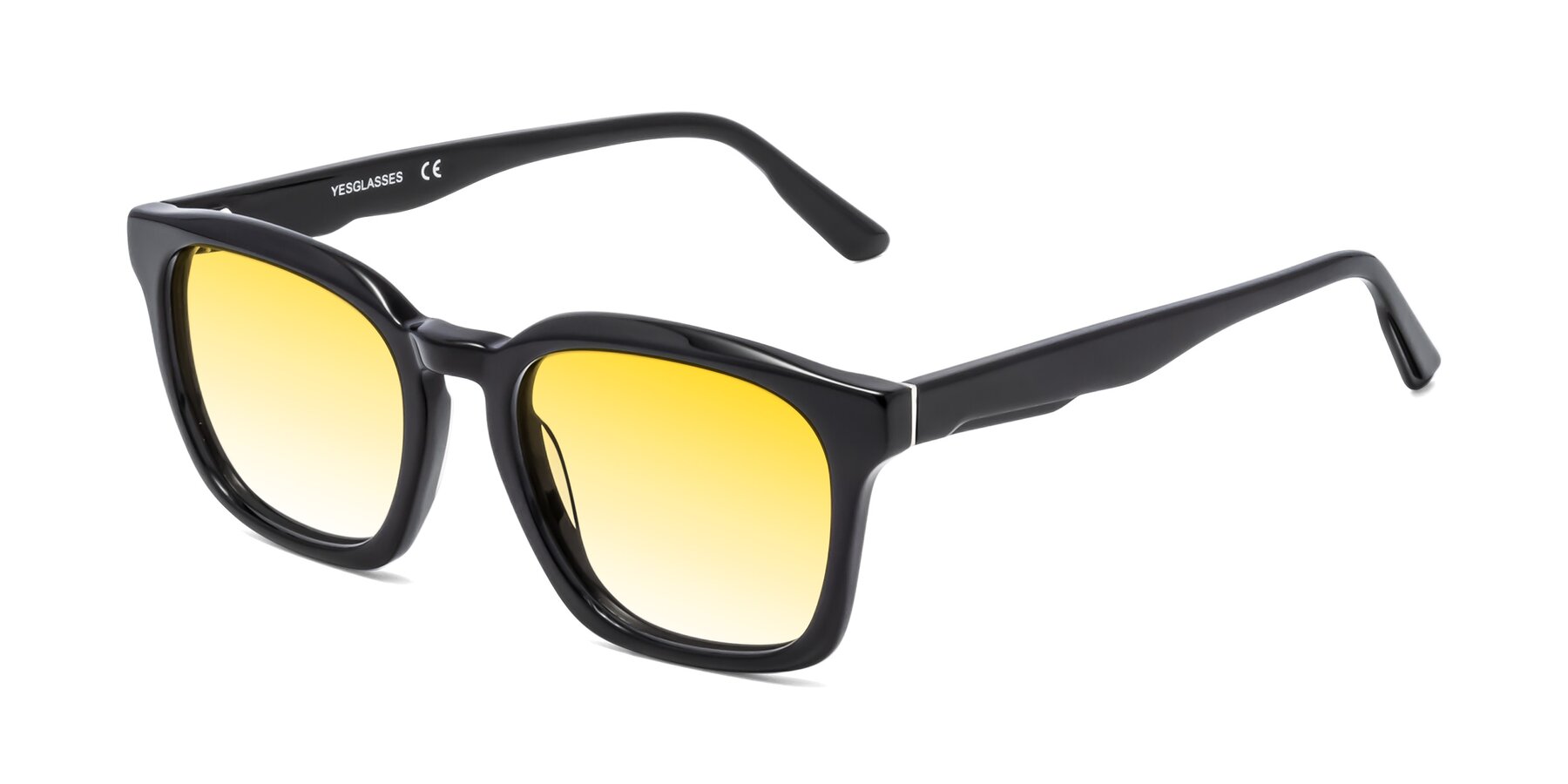 Angle of 1474 in Black with Yellow Gradient Lenses