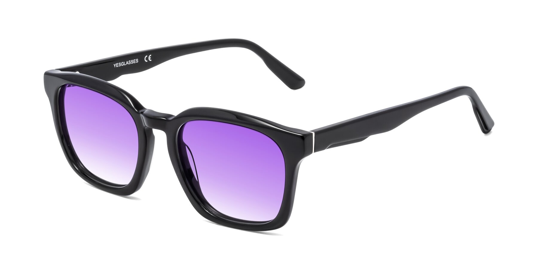 Angle of 1474 in Black with Purple Gradient Lenses