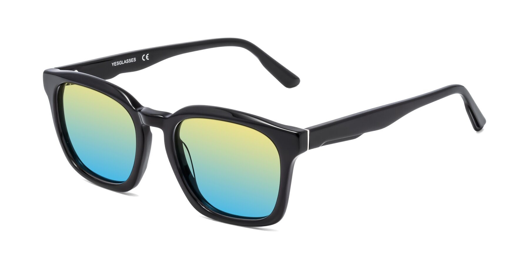 Angle of 1474 in Black with Yellow / Blue Gradient Lenses