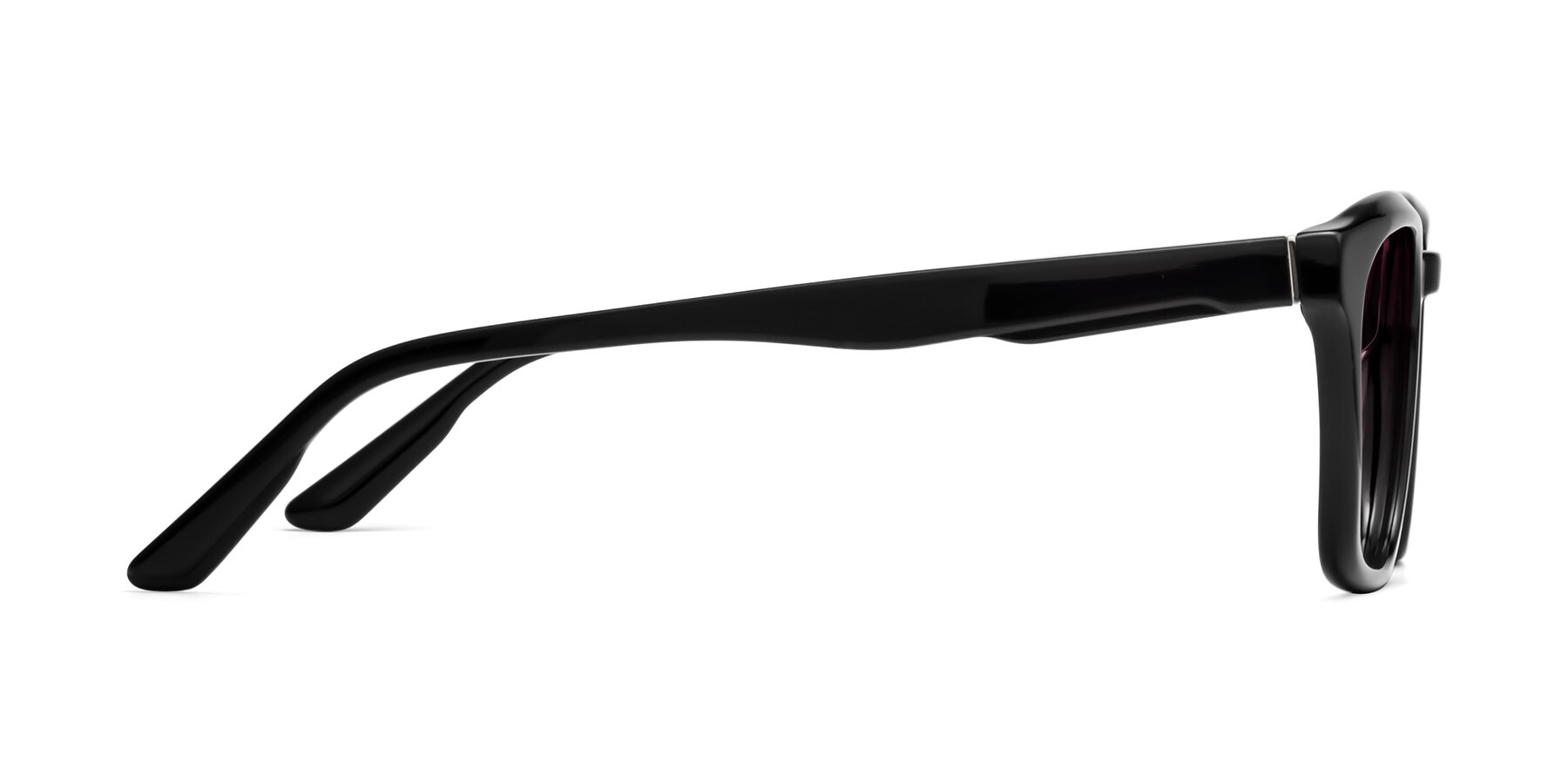 Side of 1474 in Black with Wine Gradient Lenses