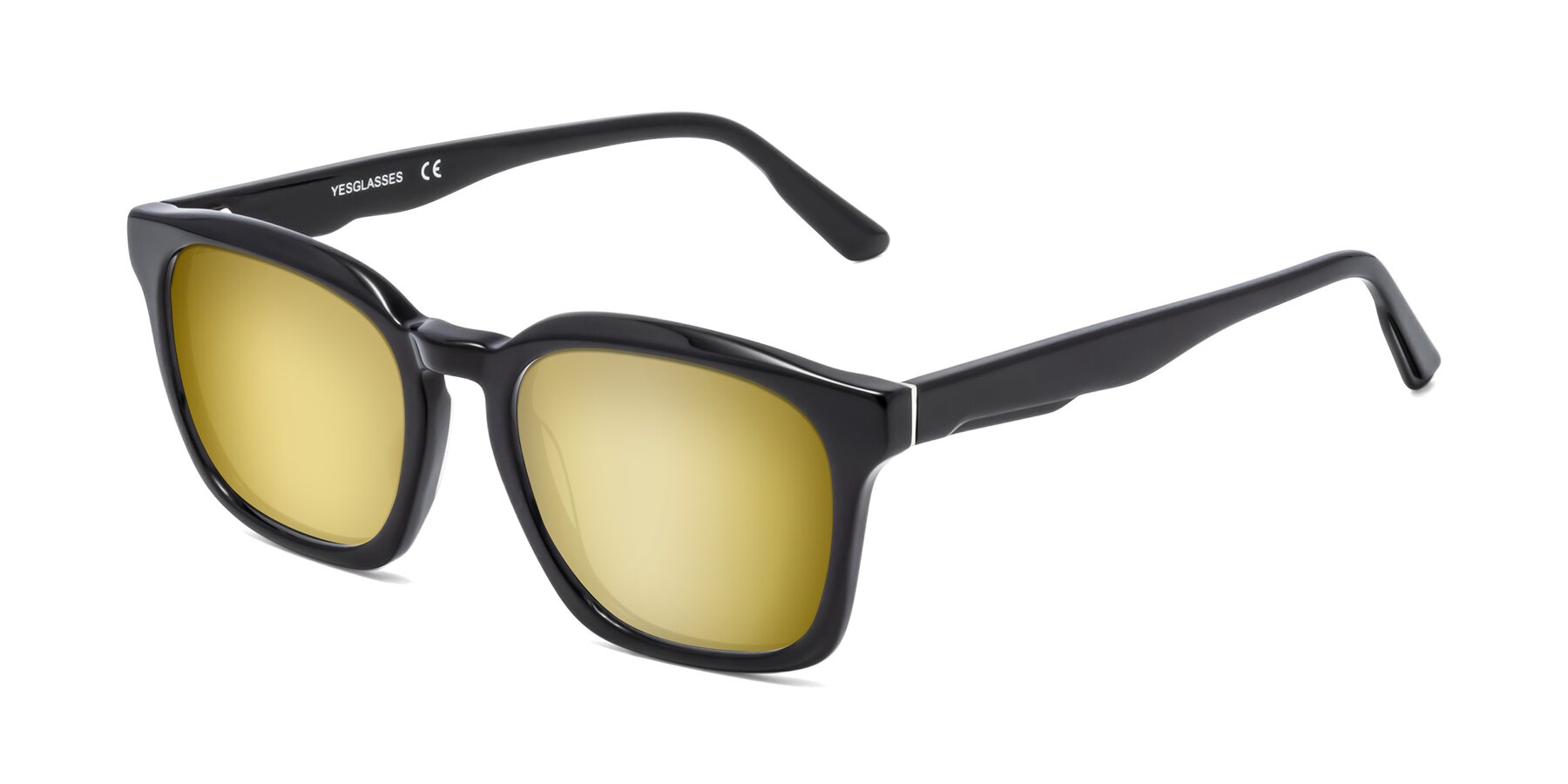 Angle of 1474 in Black with Gold Mirrored Lenses