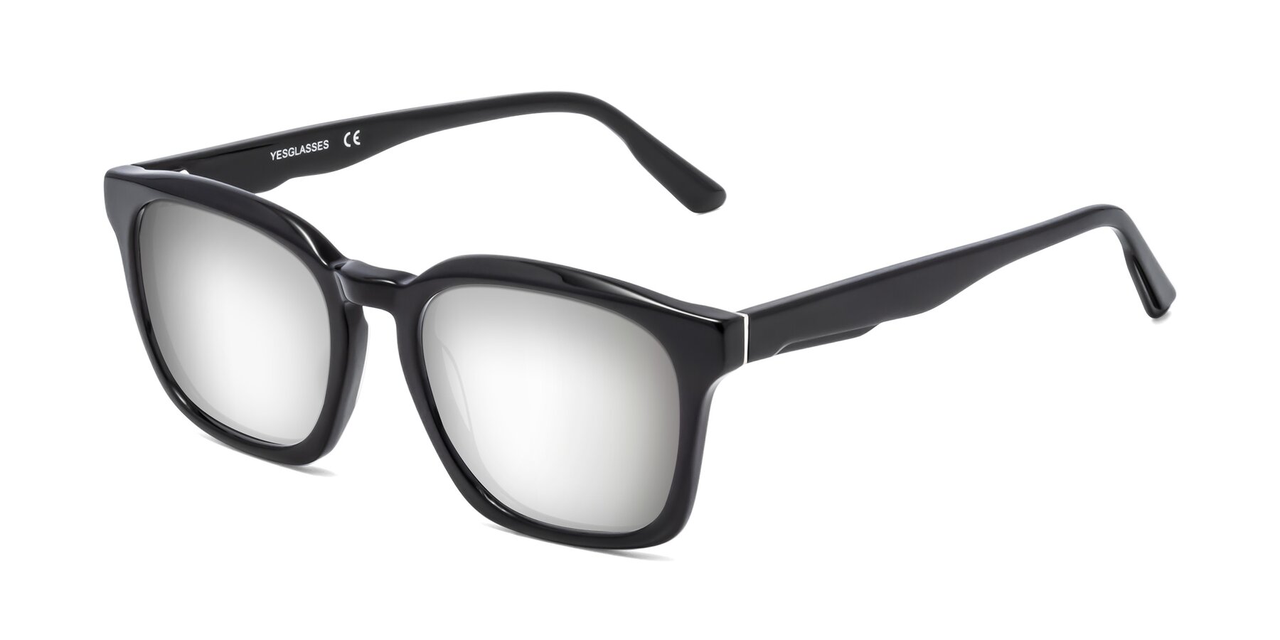 Angle of 1474 in Black with Silver Mirrored Lenses