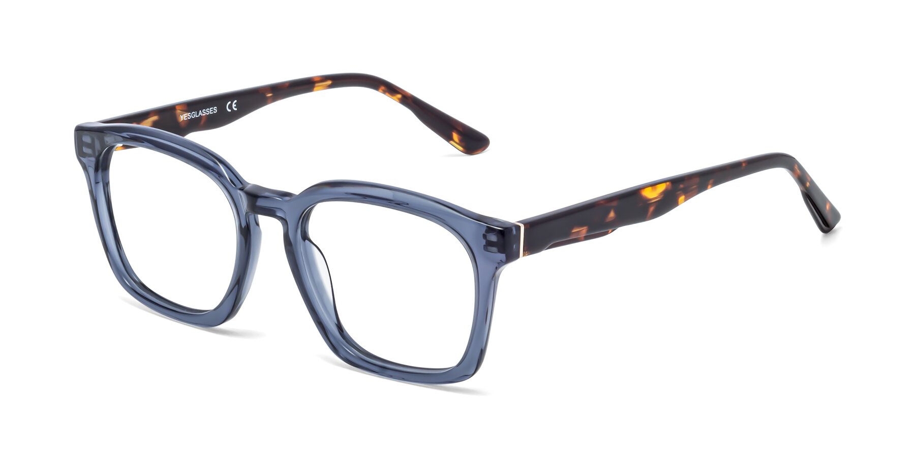 Angle of 1474 in Faded Blue with Clear Blue Light Blocking Lenses
