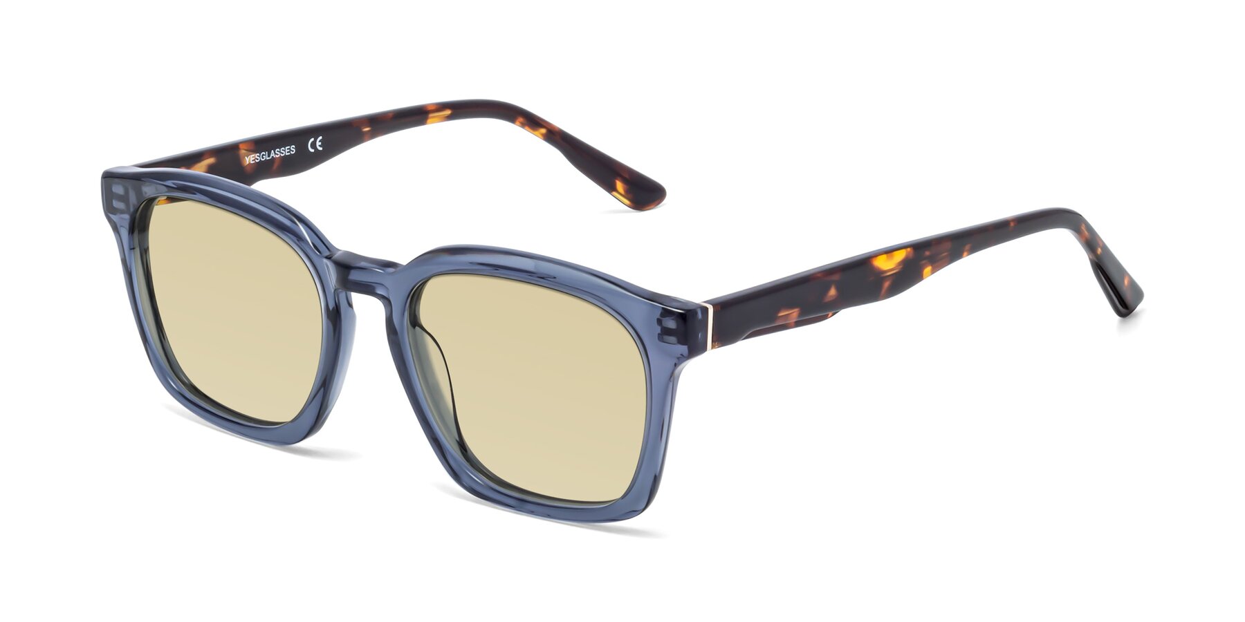Angle of 1474 in Faded Blue with Light Champagne Tinted Lenses