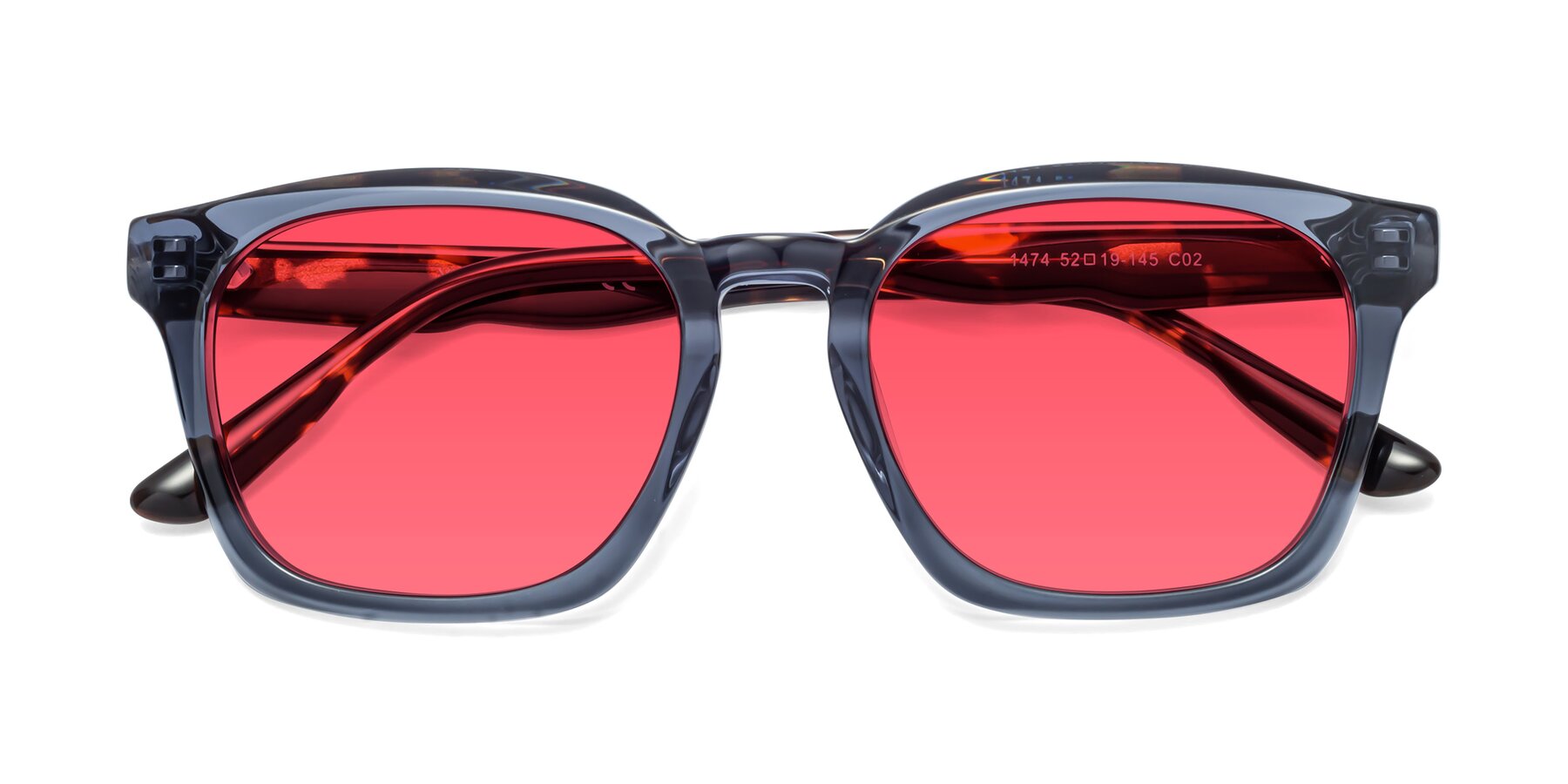 Folded Front of 1474 in Faded Blue with Red Tinted Lenses