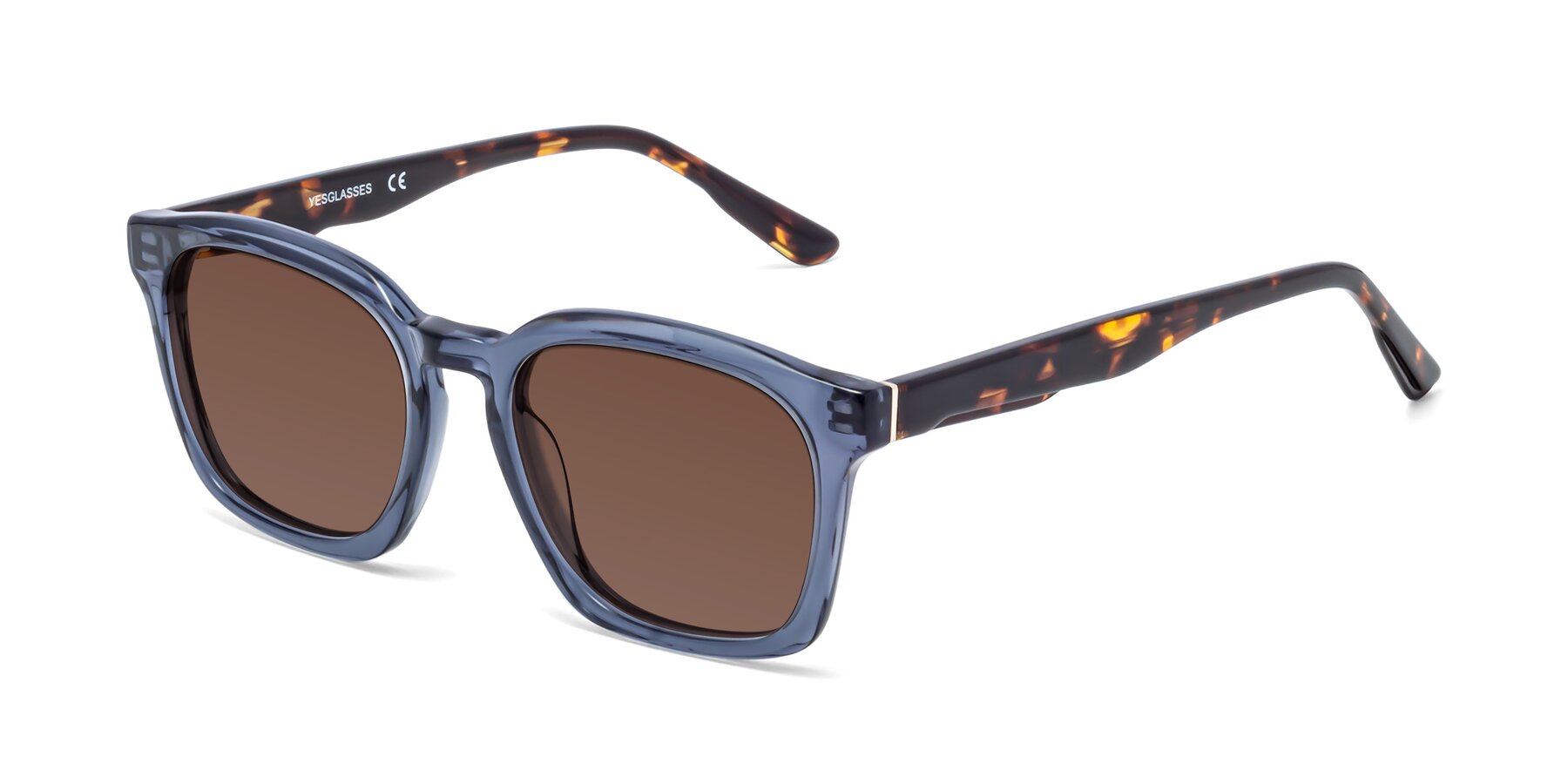 Angle of 1474 in Faded Blue with Brown Tinted Lenses