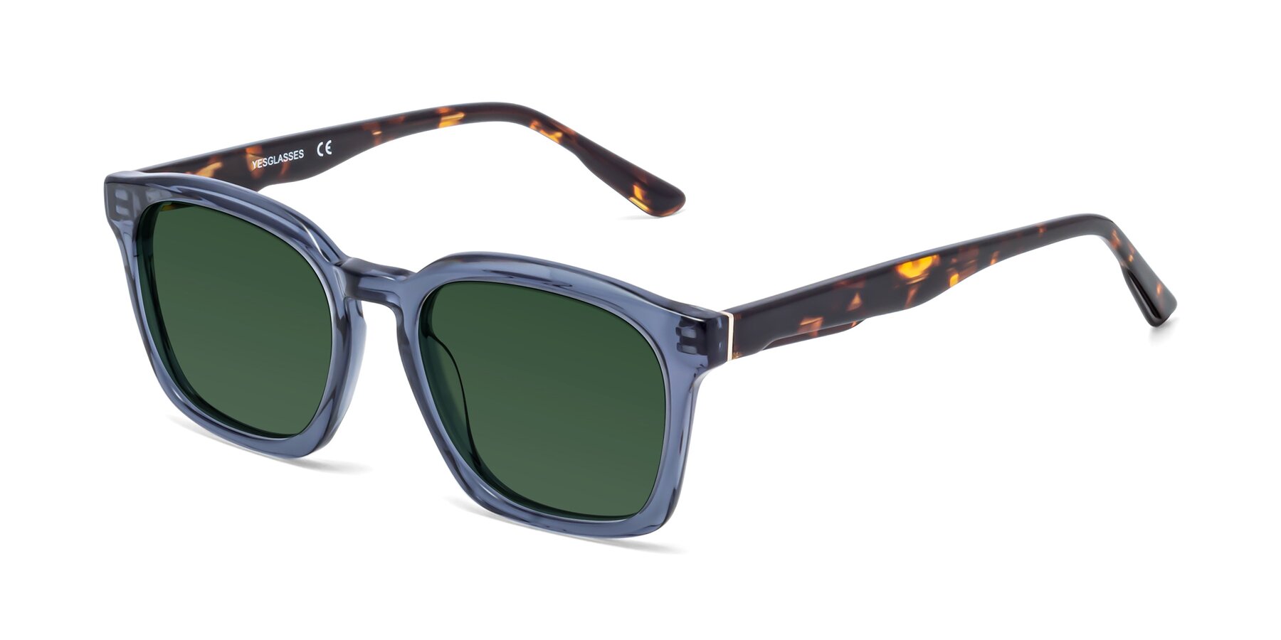 Angle of 1474 in Faded Blue with Green Tinted Lenses