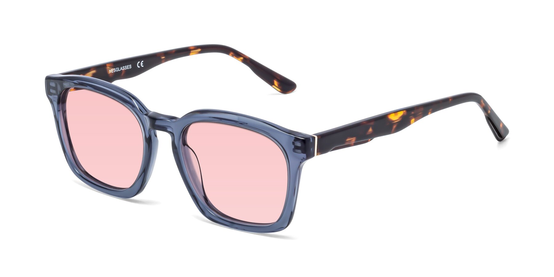 Angle of 1474 in Faded Blue with Light Garnet Tinted Lenses