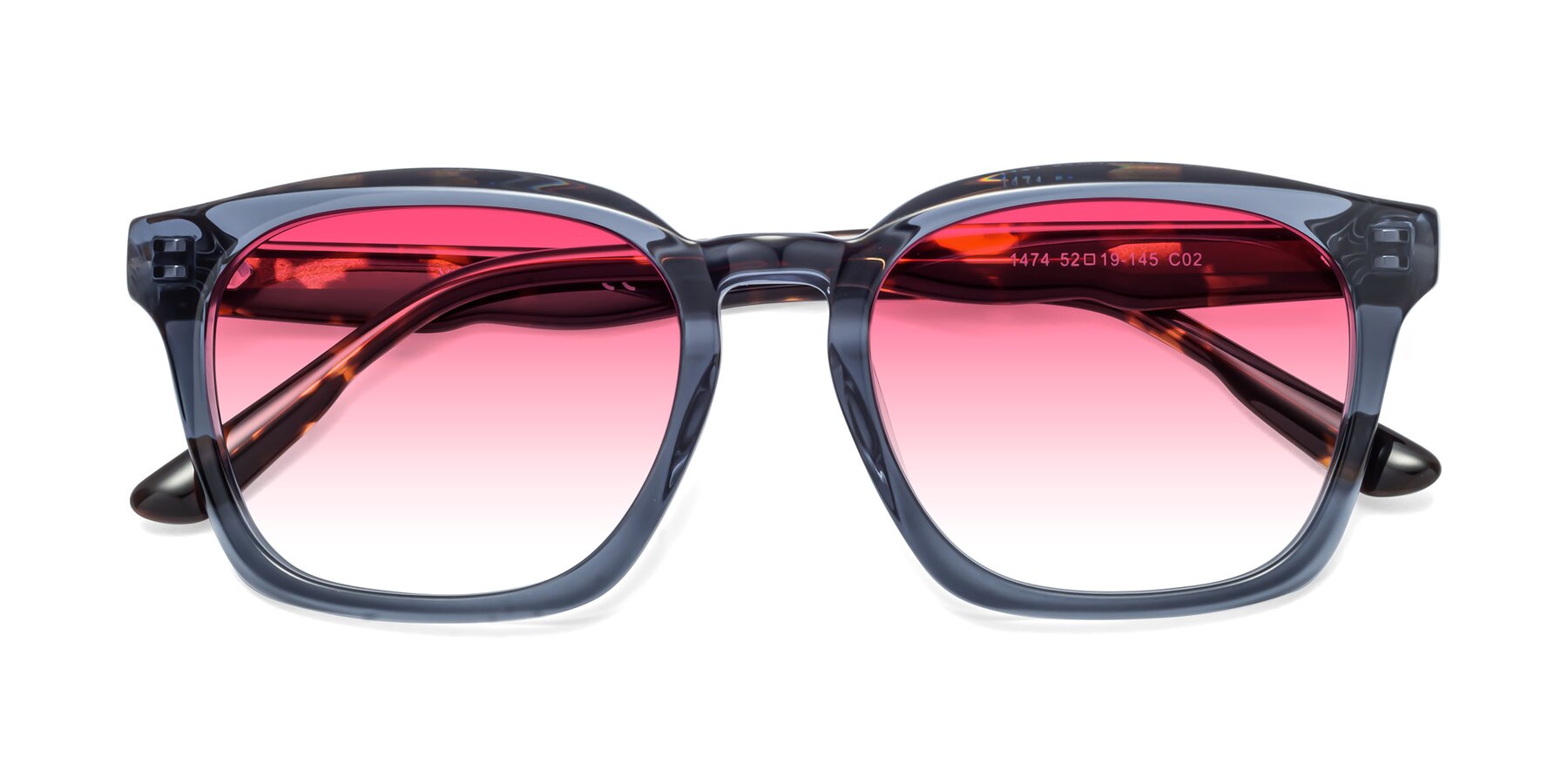 Folded Front of 1474 in Faded Blue with Pink Gradient Lenses