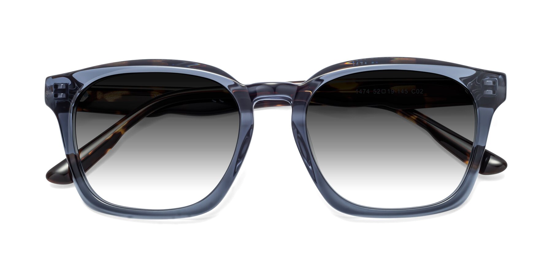 Folded Front of 1474 in Faded Blue with Gray Gradient Lenses