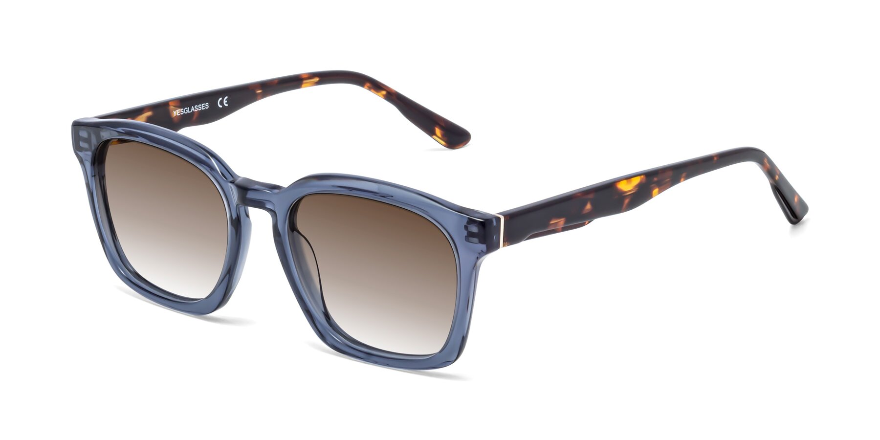 Angle of 1474 in Faded Blue with Brown Gradient Lenses