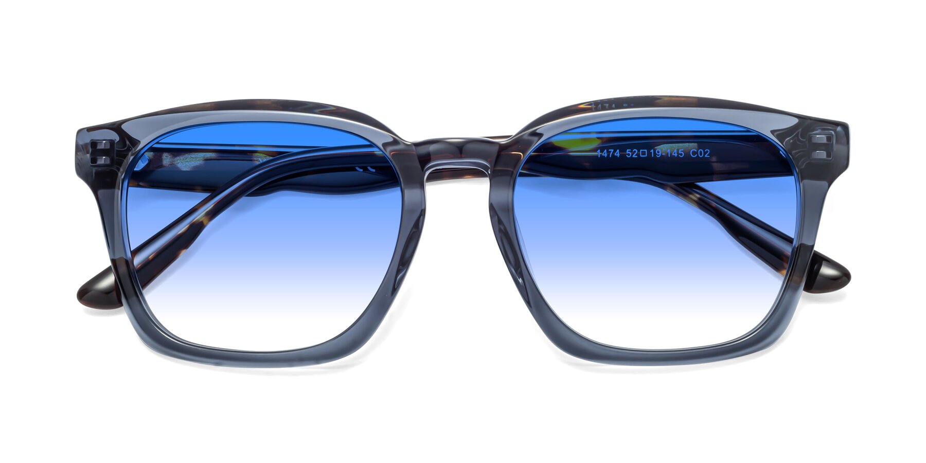 Folded Front of 1474 in Faded Blue with Blue Gradient Lenses