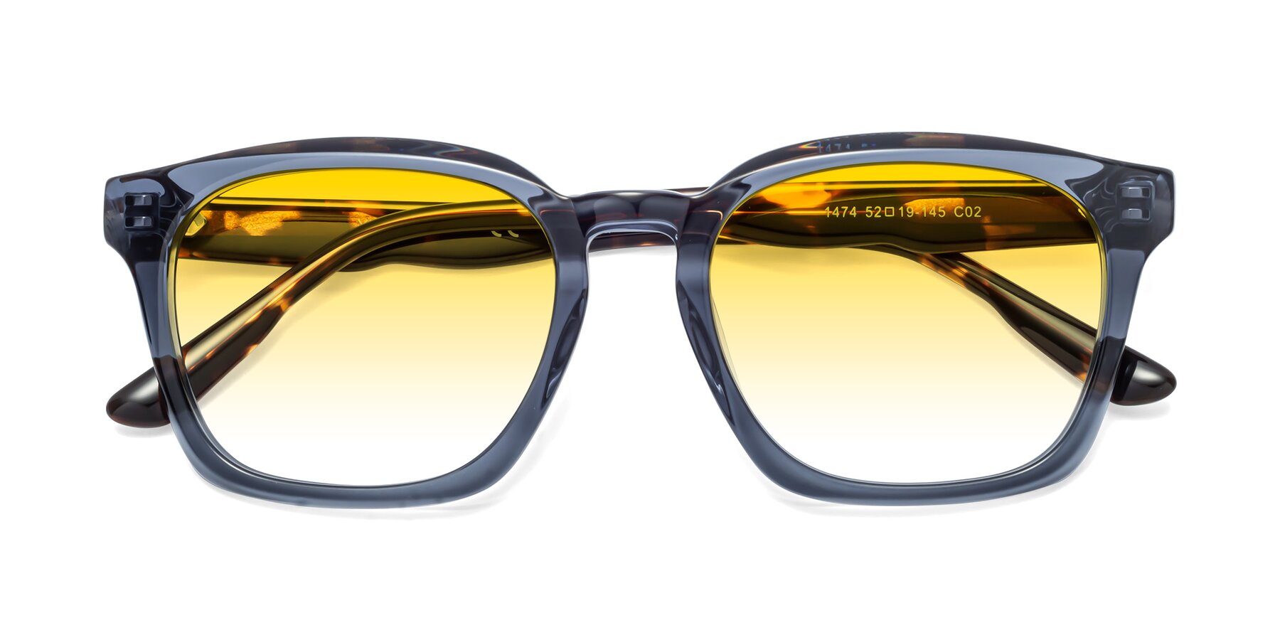 Folded Front of 1474 in Faded Blue with Yellow Gradient Lenses