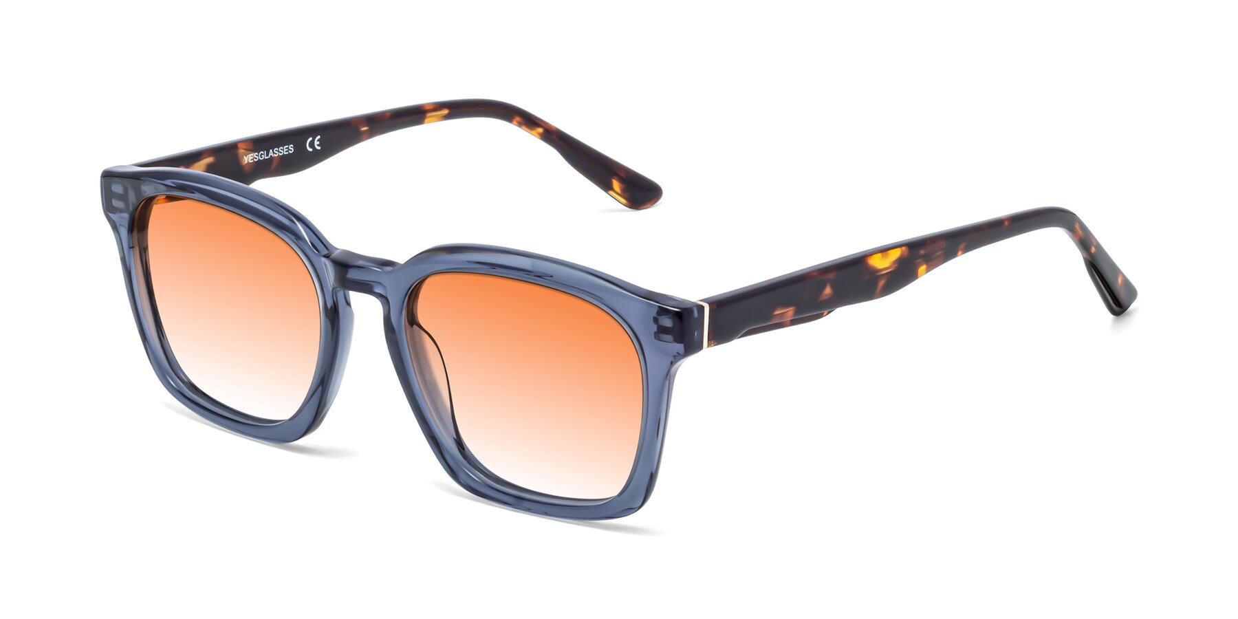 Angle of 1474 in Faded Blue with Orange Gradient Lenses
