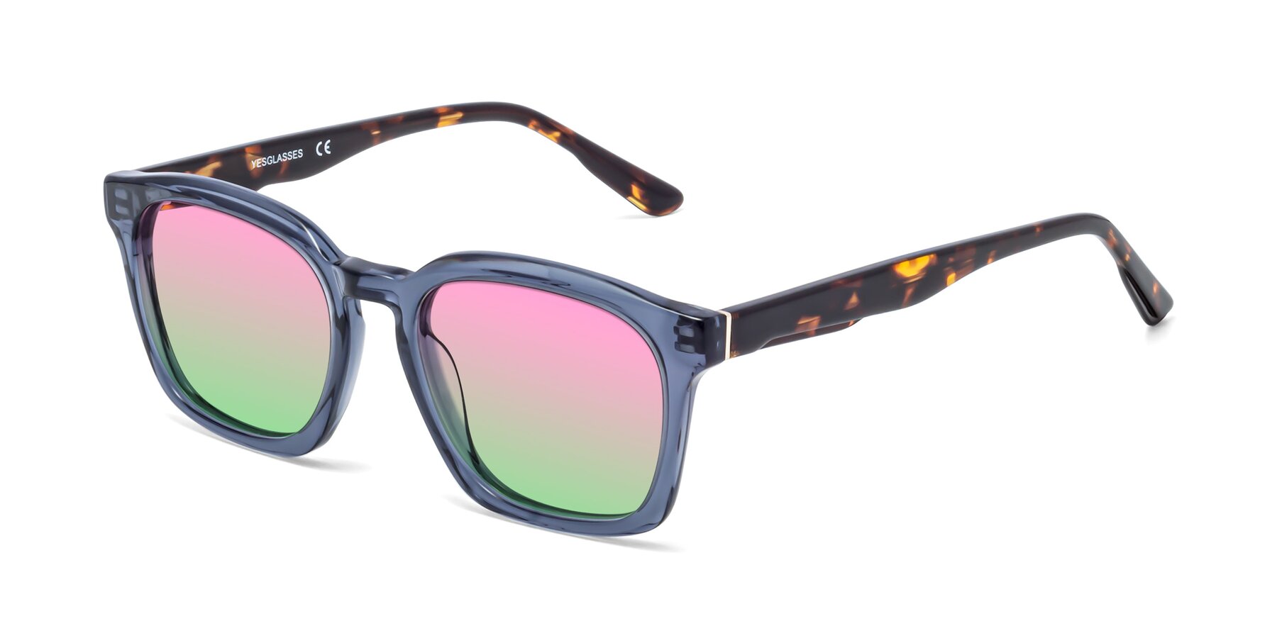 Angle of 1474 in Faded Blue with Pink / Green Gradient Lenses