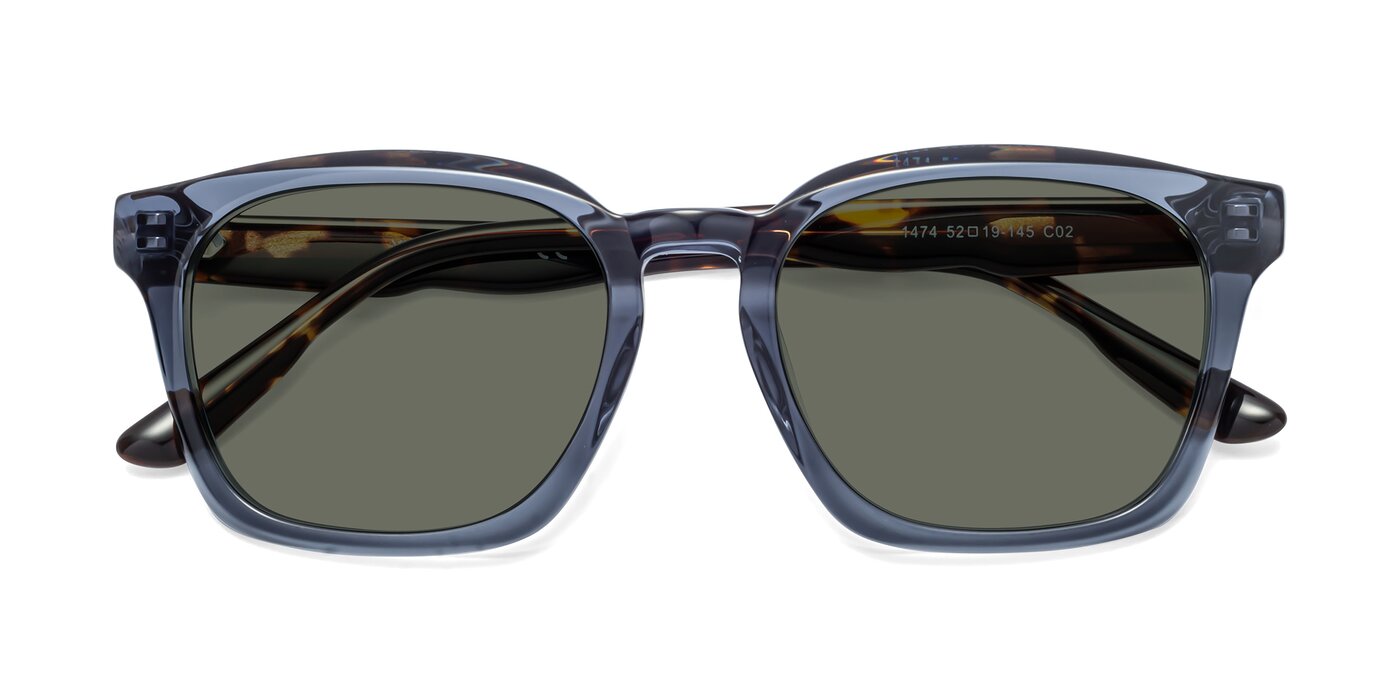 1474 - Faded Blue Polarized Sunglasses