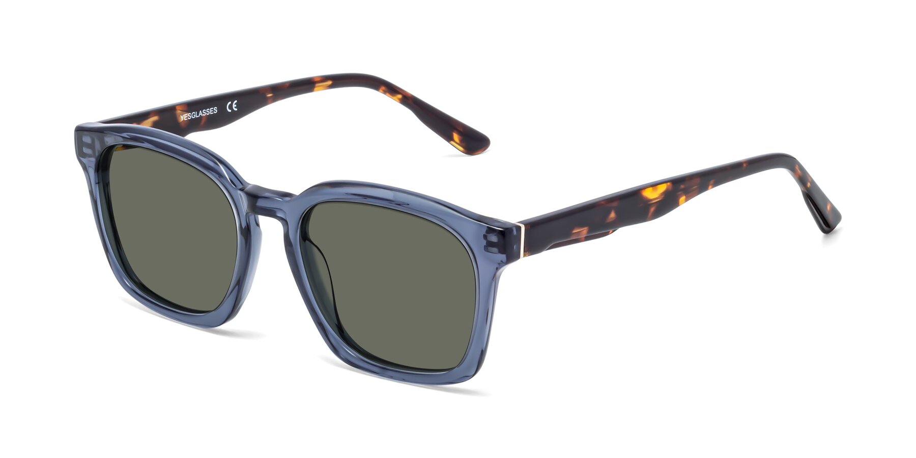Angle of 1474 in Faded Blue with Gray Polarized Lenses