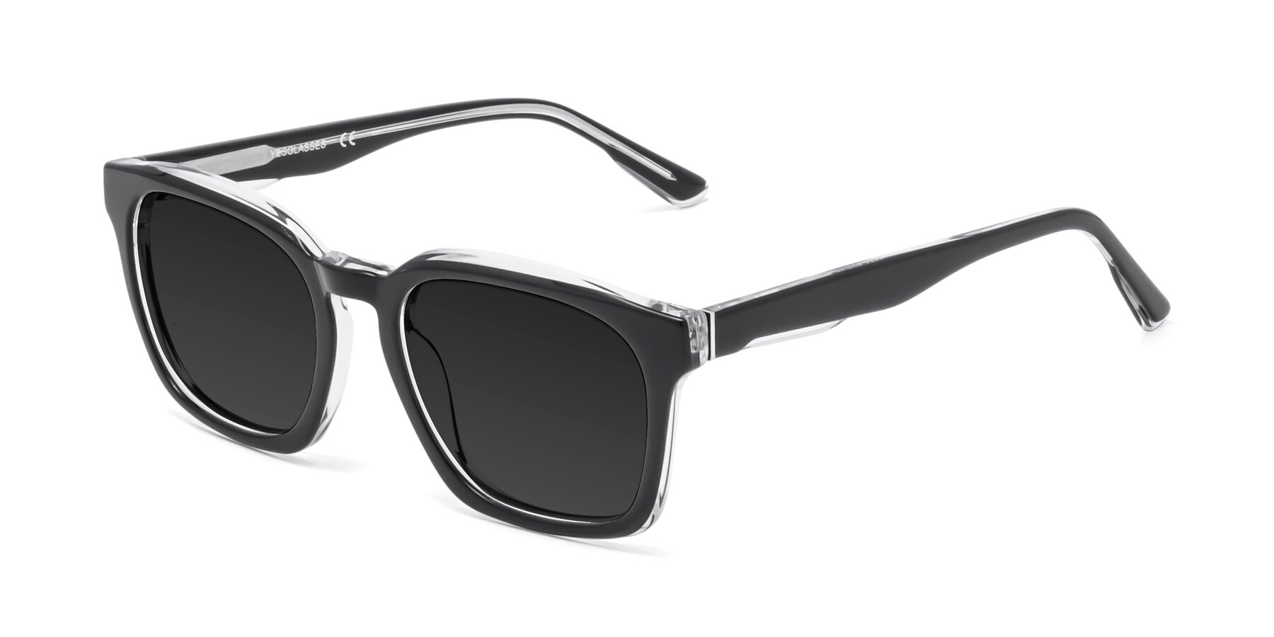 Angle of 1474 in Black-Clear with Gray Polarized TAC Lenses