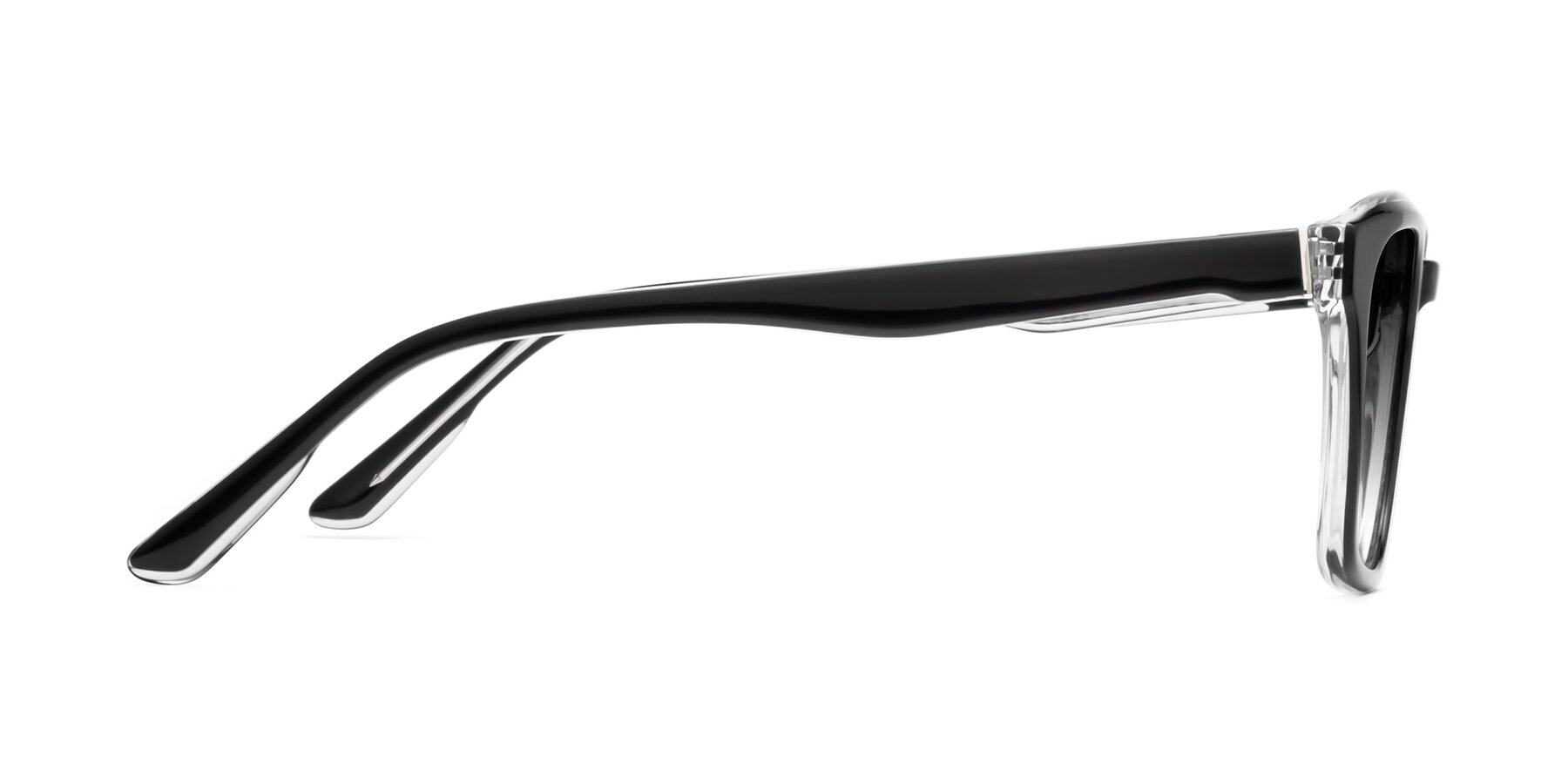 Side of 1474 in Black-Clear with Gray Gradient Lenses