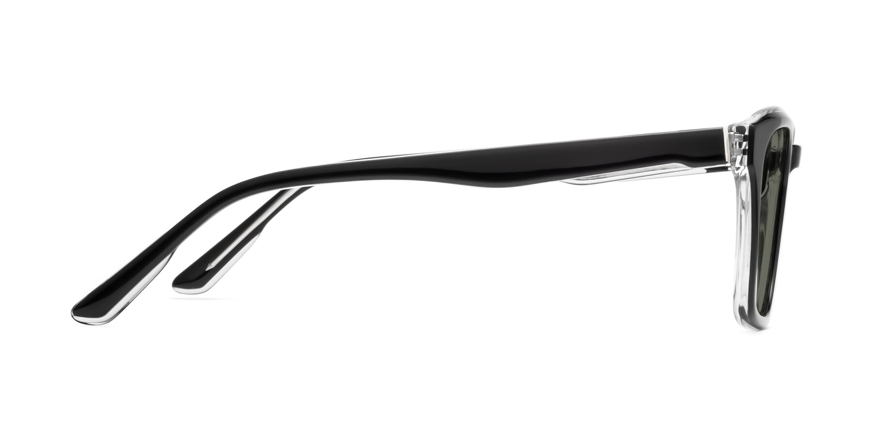 Side of 1474 in Black-Clear with Gray Polarized Lenses