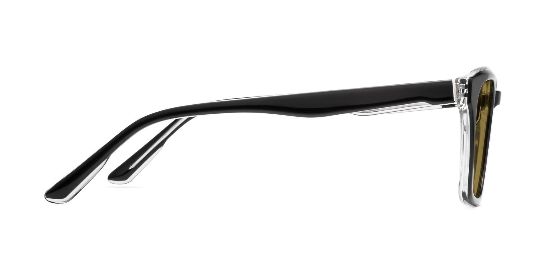 Side of 1474 in Black-Clear with Brown Polarized Lenses