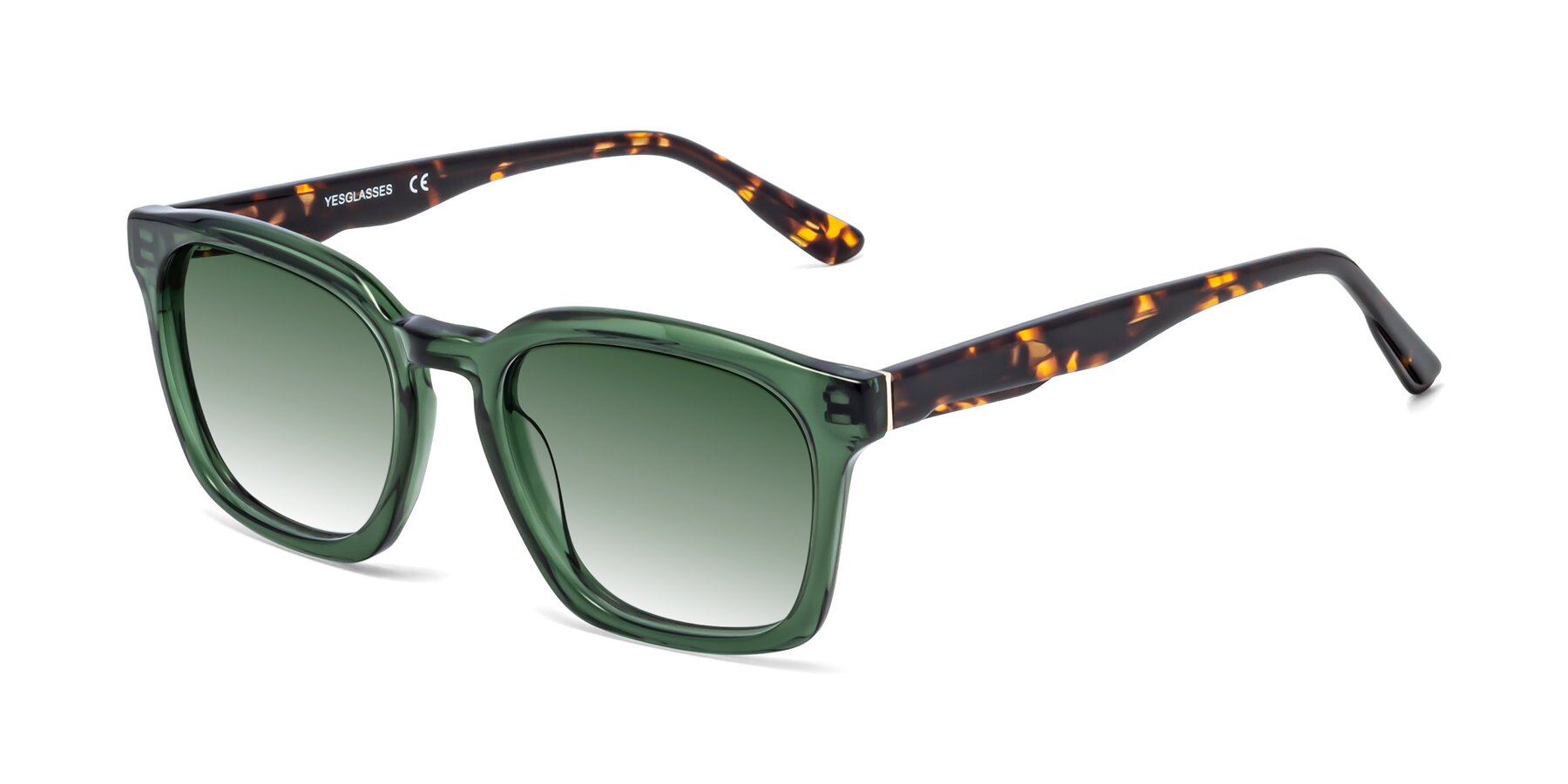 Angle of 1474 in Emerald with Green Gradient Lenses
