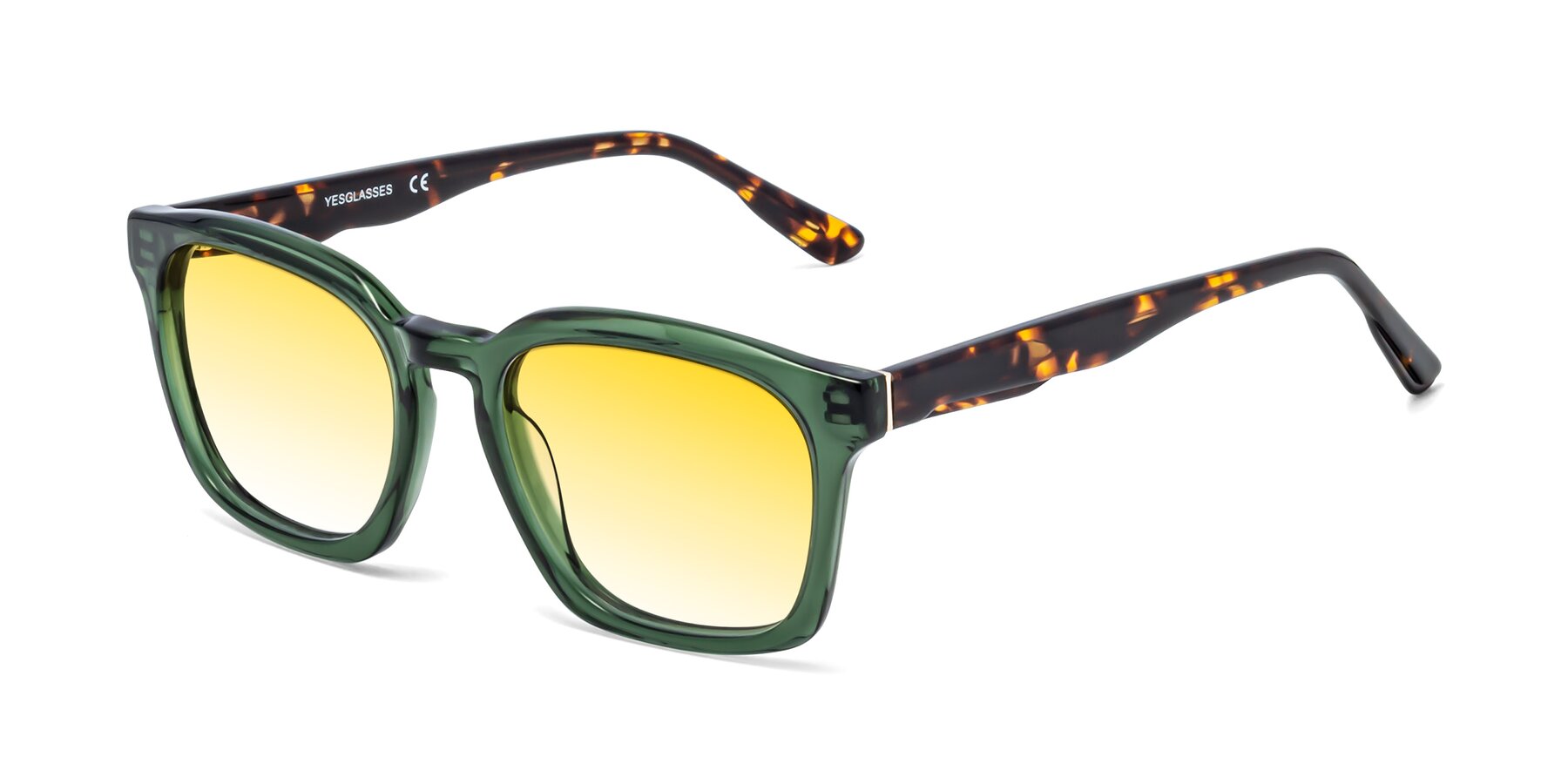 Angle of 1474 in Emerald with Yellow Gradient Lenses