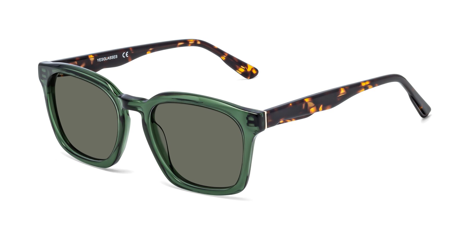 Angle of 1474 in Emerald with Gray Polarized Lenses