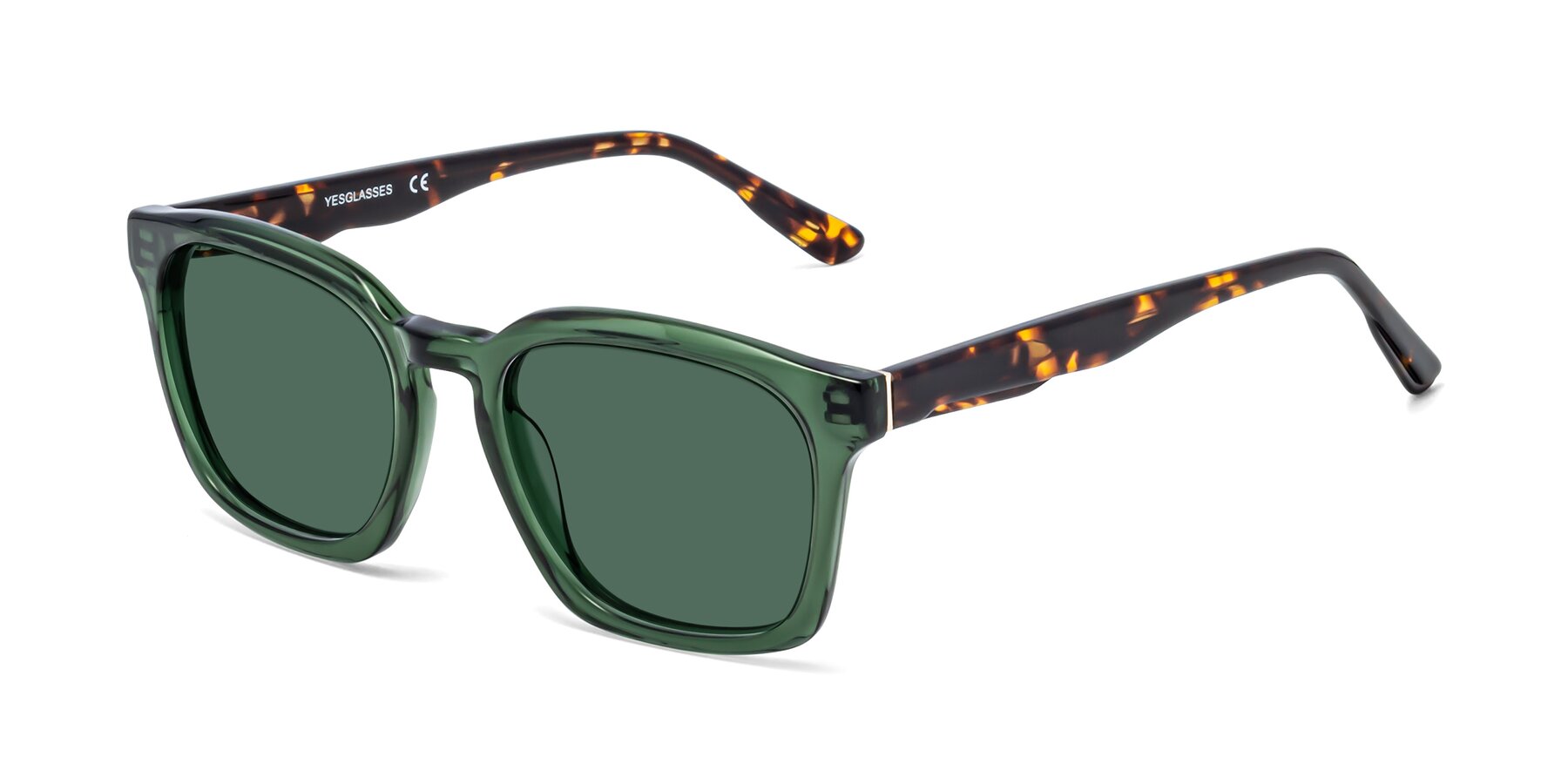 Angle of 1474 in Emerald with Green Polarized Lenses