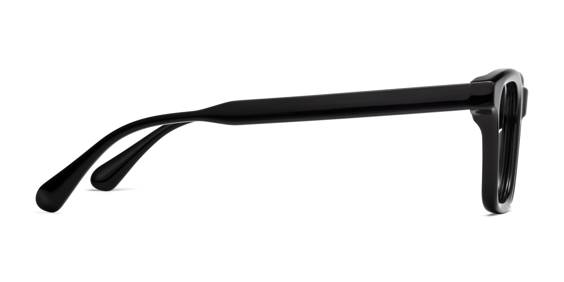 Side of 1475 in Black with Clear Eyeglass Lenses