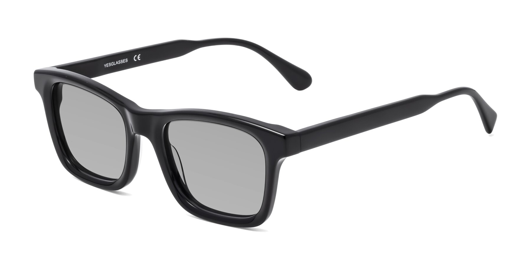 Angle of 1475 in Black with Light Gray Tinted Lenses
