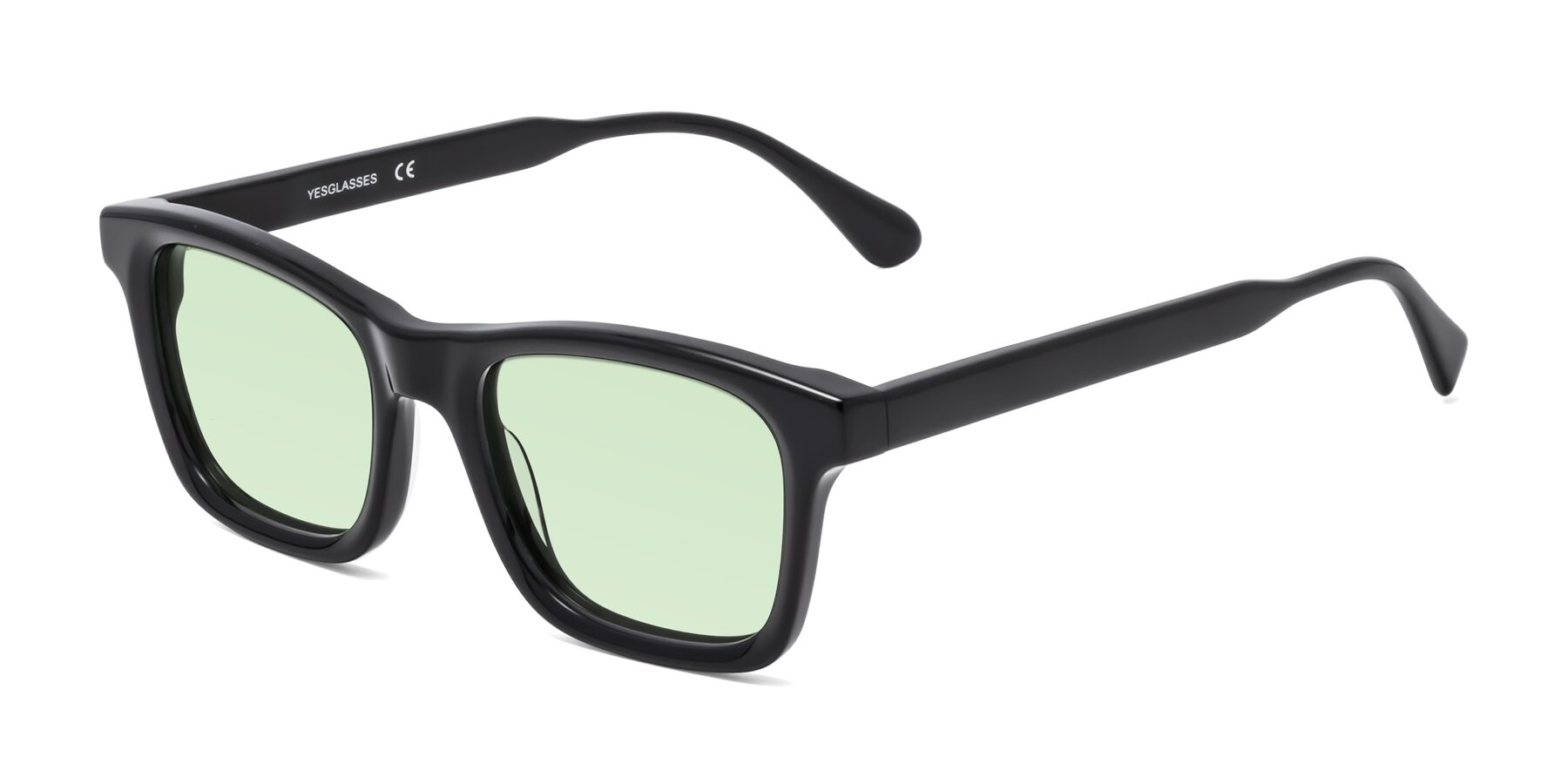 Angle of 1475 in Black with Light Green Tinted Lenses