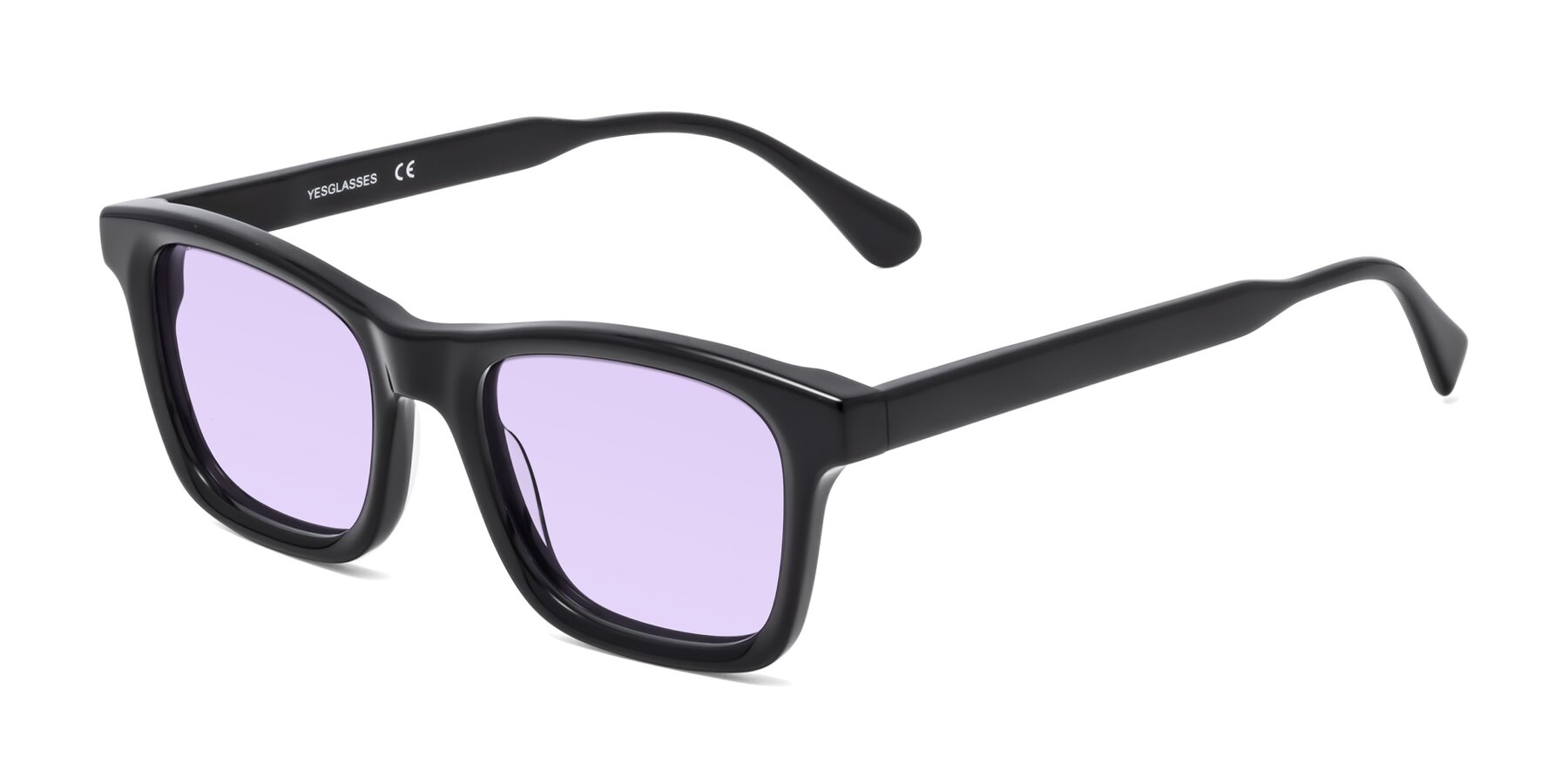 Angle of 1475 in Black with Light Purple Tinted Lenses