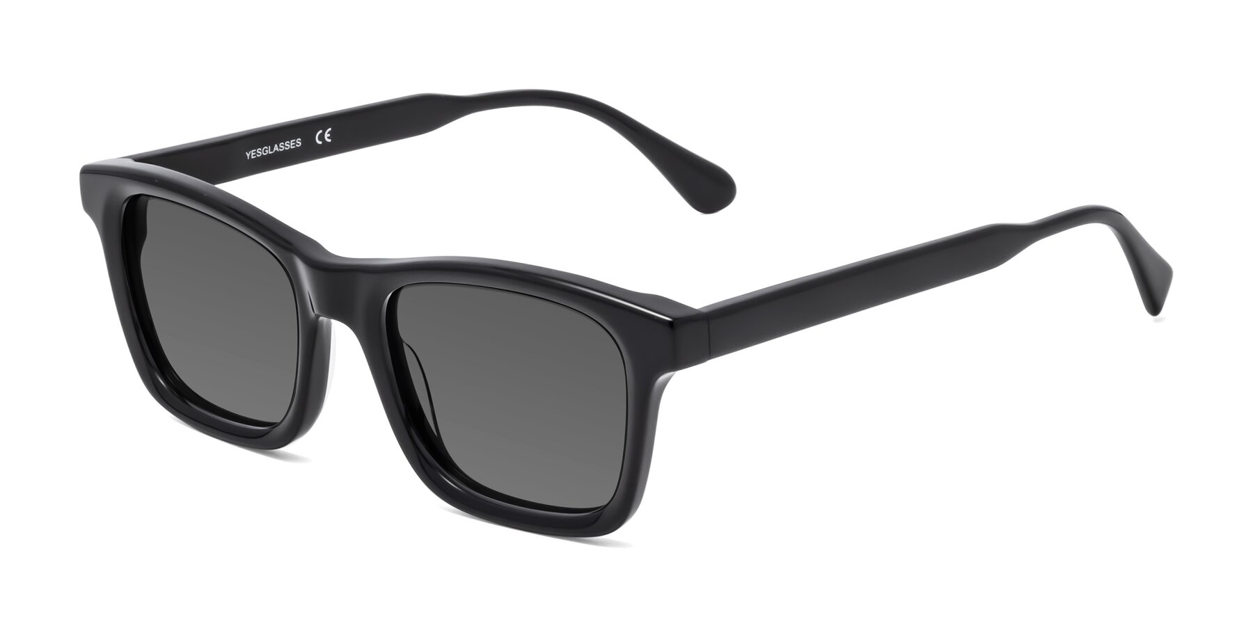 Angle of 1475 in Black with Medium Gray Tinted Lenses