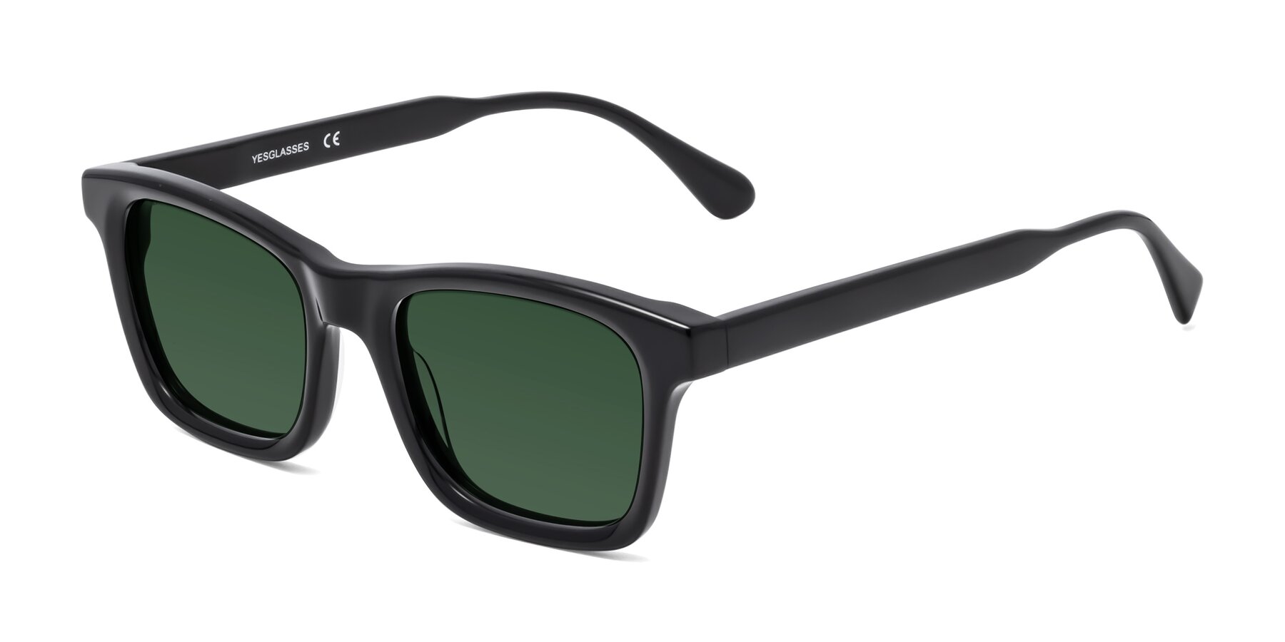 Angle of 1475 in Black with Green Tinted Lenses
