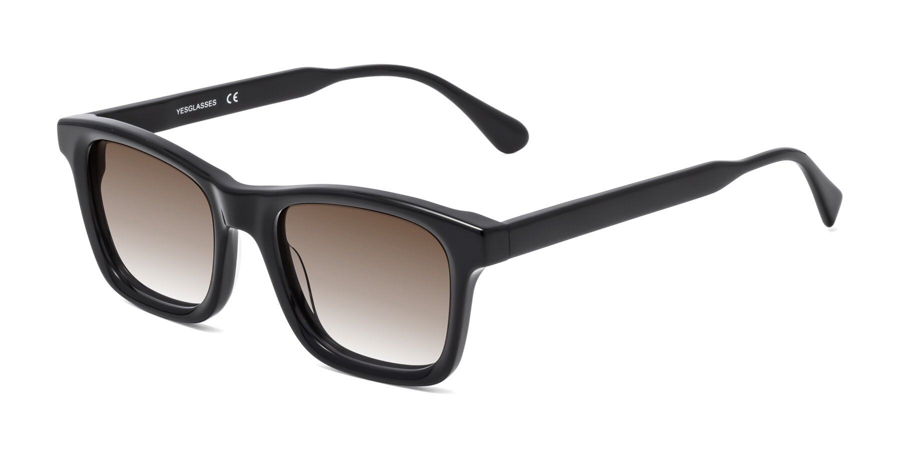 Angle of 1475 in Black with Brown Gradient Lenses