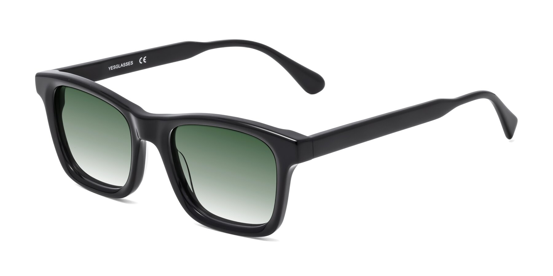 Angle of 1475 in Black with Green Gradient Lenses